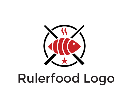 sushi on plate with chopsticks restaurant logo