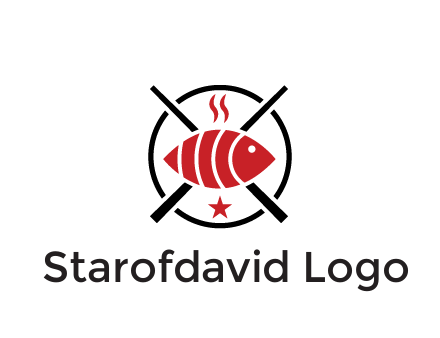 sushi on plate with chopsticks restaurant logo
