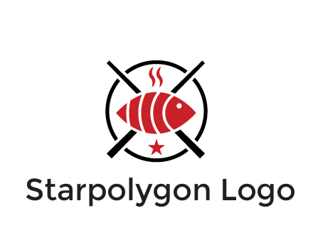 sushi on plate with chopsticks restaurant logo