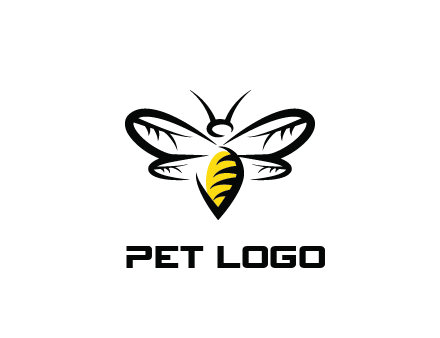 abstract bee animal logo