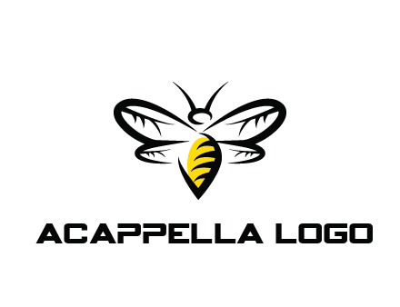 abstract bee animal logo