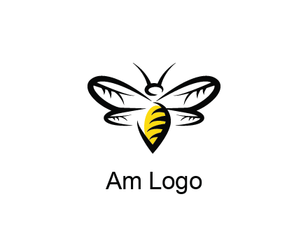 abstract bee animal logo