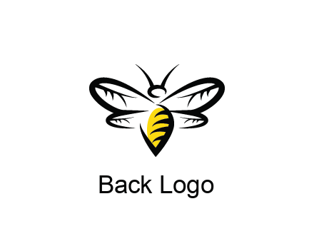 abstract bee animal logo