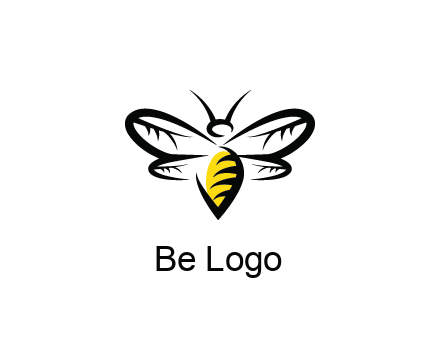 abstract bee animal logo