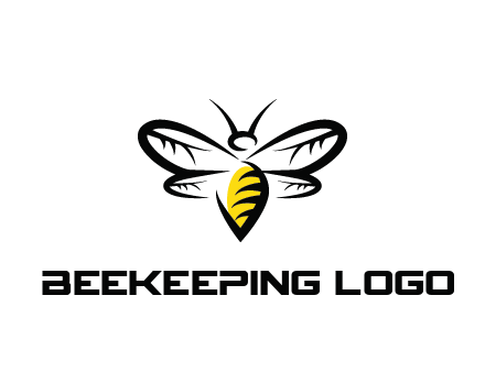 abstract bee animal logo