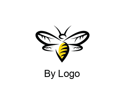 abstract bee animal logo