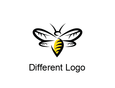 abstract bee animal logo