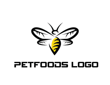 abstract bee animal logo