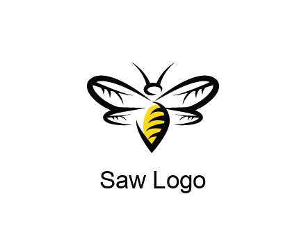 abstract bee animal logo
