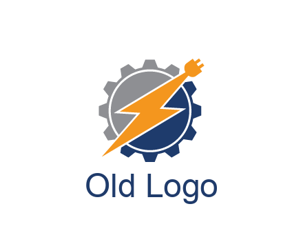 socket with electric bolt in gear engineering logo