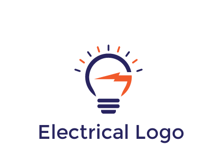 lightbulb with electric bolt engineering logo