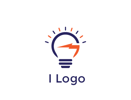 lightbulb with electric bolt engineering logo
