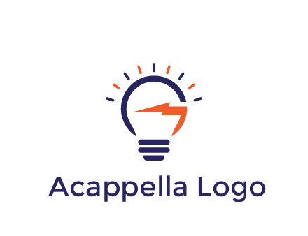 lightbulb with electric bolt engineering logo