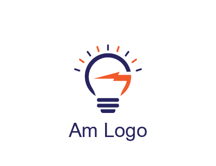 lightbulb with electric bolt engineering logo