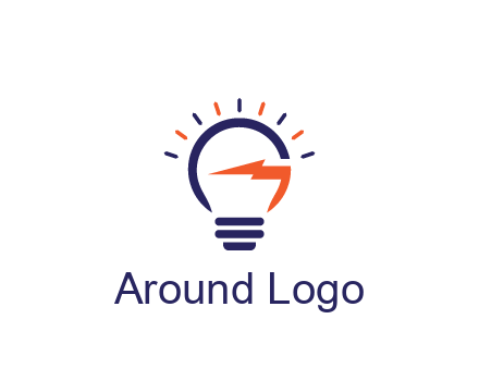 lightbulb with electric bolt engineering logo