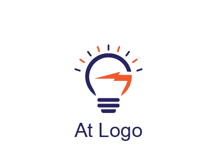 lightbulb with electric bolt engineering logo