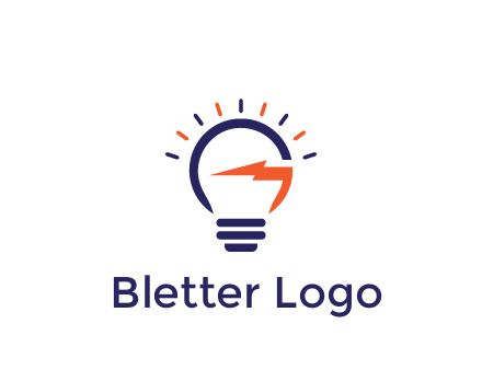 lightbulb with electric bolt engineering logo