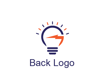 lightbulb with electric bolt engineering logo