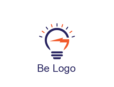 lightbulb with electric bolt engineering logo