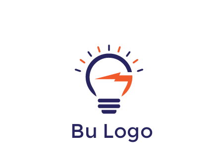 lightbulb with electric bolt engineering logo