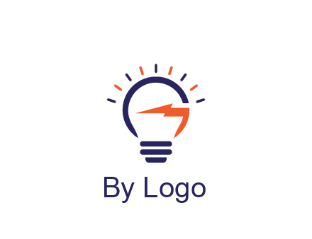 lightbulb with electric bolt engineering logo