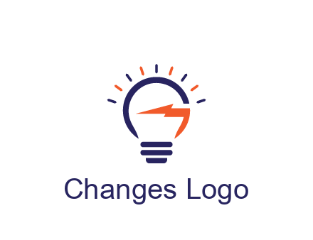 lightbulb with electric bolt engineering logo