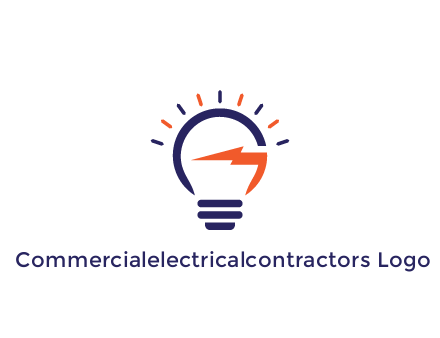 lightbulb with electric bolt engineering logo