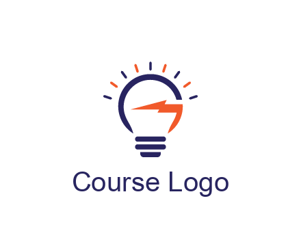 lightbulb with electric bolt engineering logo