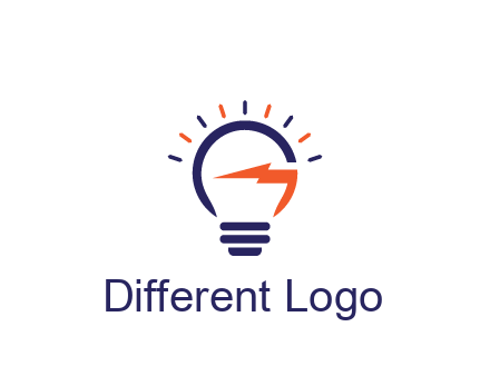lightbulb with electric bolt engineering logo