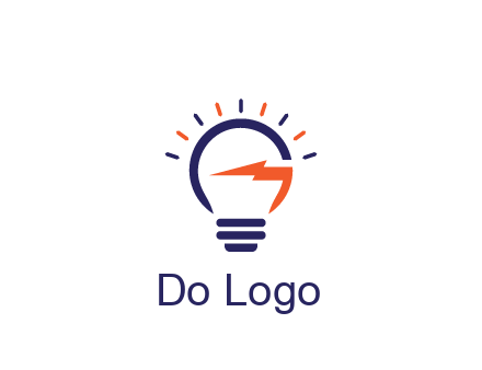 lightbulb with electric bolt engineering logo