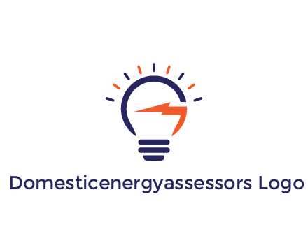 lightbulb with electric bolt engineering logo