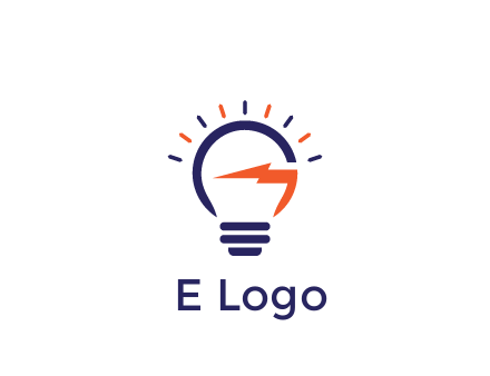 lightbulb with electric bolt engineering logo