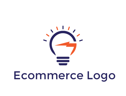 lightbulb with electric bolt engineering logo