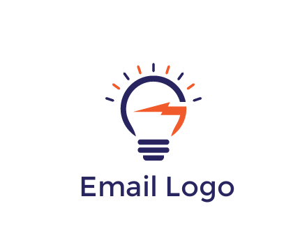 lightbulb with electric bolt engineering logo