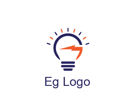 lightbulb with electric bolt engineering logo