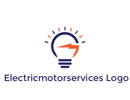 lightbulb with electric bolt engineering logo