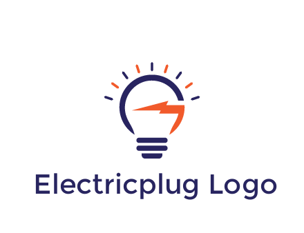 lightbulb with electric bolt engineering logo