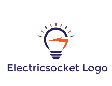 lightbulb with electric bolt engineering logo