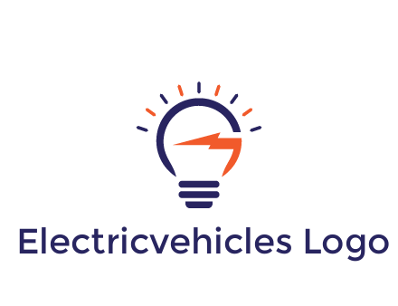 lightbulb with electric bolt engineering logo