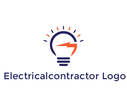 lightbulb with electric bolt engineering logo