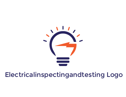 lightbulb with electric bolt engineering logo