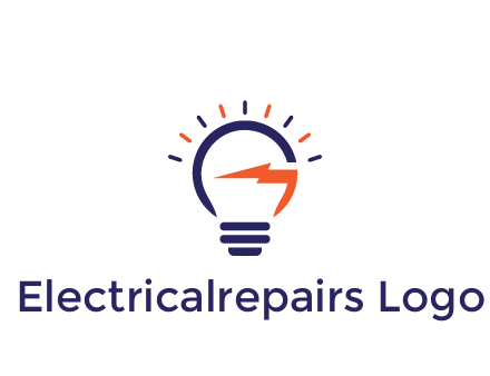 lightbulb with electric bolt engineering logo