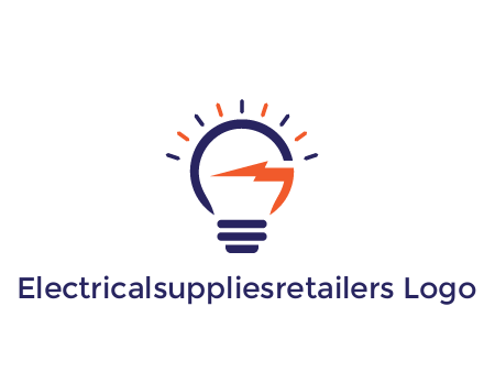 lightbulb with electric bolt engineering logo