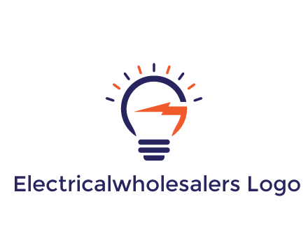 lightbulb with electric bolt engineering logo