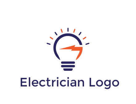 lightbulb with electric bolt engineering logo