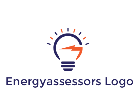 lightbulb with electric bolt engineering logo