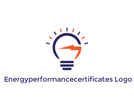 lightbulb with electric bolt engineering logo