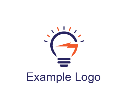 lightbulb with electric bolt engineering logo