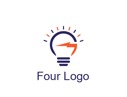 lightbulb with electric bolt engineering logo