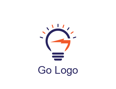 lightbulb with electric bolt engineering logo
